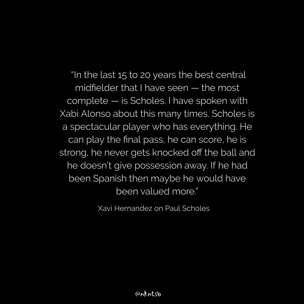 nkntsb's tweet photo. beberapa kutipan tribute untuk Paul Scholes dari legenda sepak bola

#respect #paulscholes #legend https://t.co/jX9YihpM5l