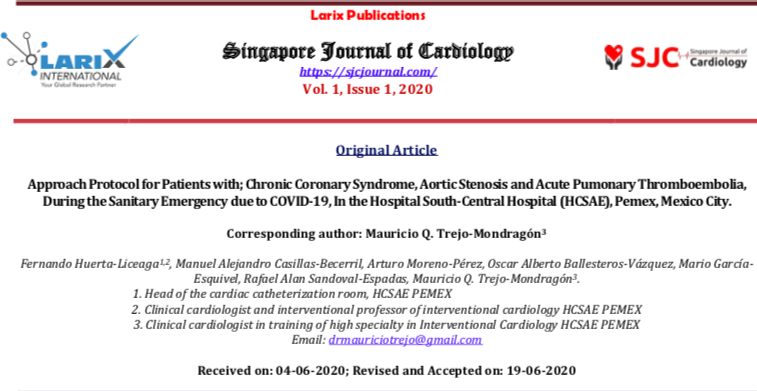 LabPemex's tweet photo. Thanks to all the team #PemexCathLab

Two publications based on the COVID-19 pandemic

#covidsafety #interventionalcardiology #cardiovascular #cardiologist https://t.co/6JjdBWt4ix