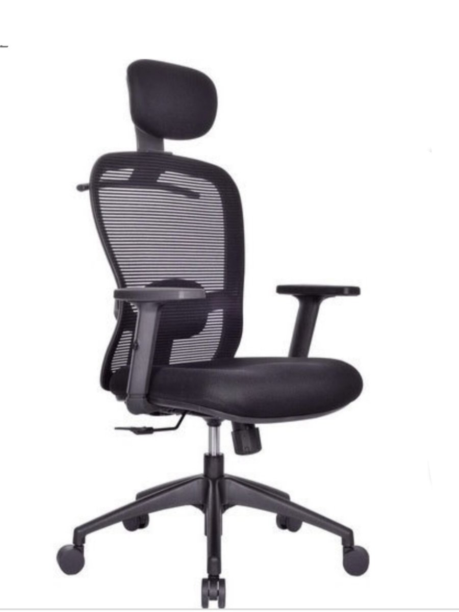 ChairsMg's tweet photo. Butterfly Mesh Highback Chair

Nylon Mesh back with adjustable headrest and lumber support. 
High density cushion seat with adjustable handles
Hydraulic system
Syncro technology for push back movement
Heavy nylon base and PU wheels.

MRP 8000/-
#Officechairs #Workfromhome #MeshHB https://t.co/cQk454uOeC