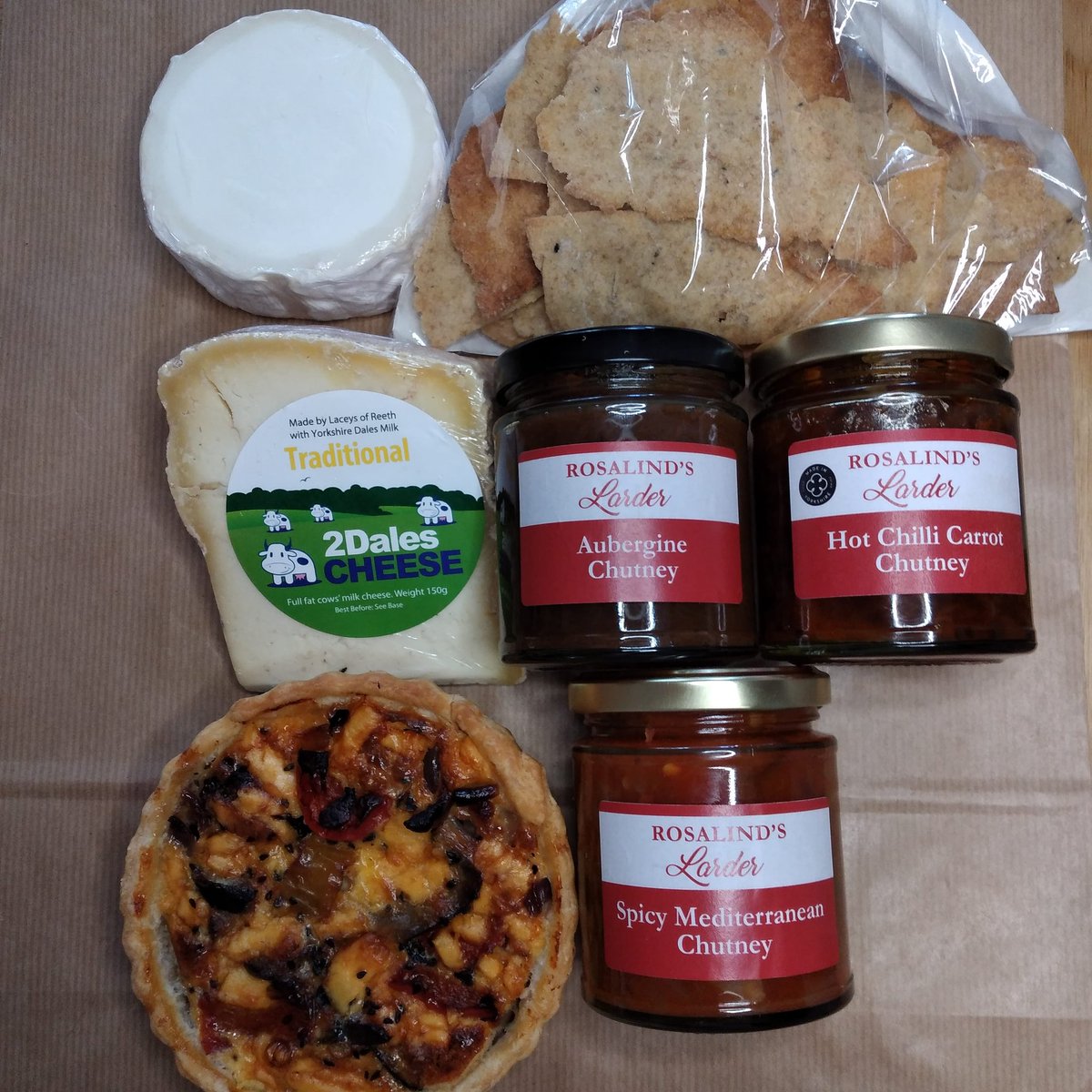 rosalindslarder's tweet photo. Supporting other local businesses @Laceyscheese in my Father's Day hamper from a daughter. #awardwinning  #artisan   #chutneys #quiche #biscuitsforcheese #homemadewithlove  @Yorkshirefam @MbroCouncil @SeahamFoodFest @rosiemakesjam @AssistNetwork @sedgyfarmmarket @tradegov_lesley https://t.co/SUVXo08OSy