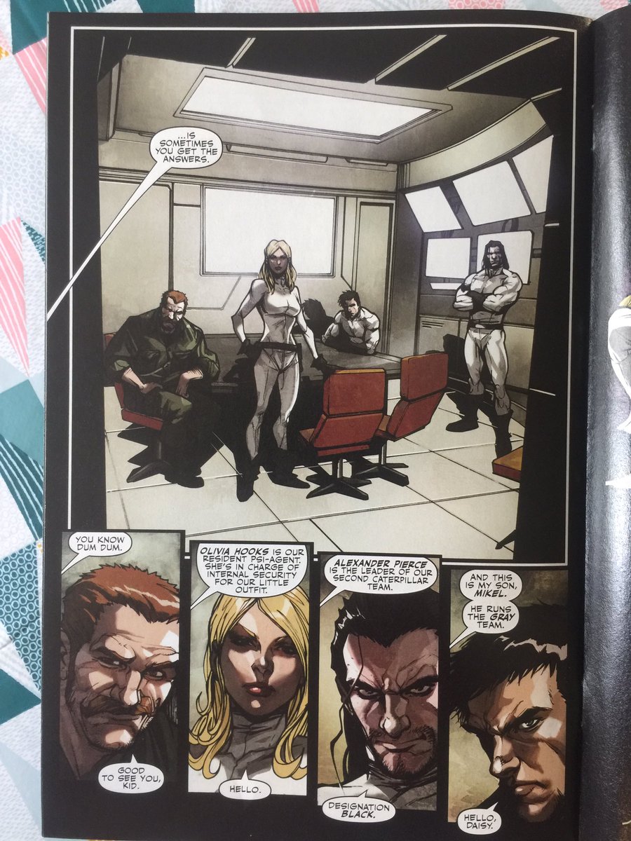 Hickman’s pacing is exceptional. This is the first book of a new arc, and we get it all here, with Yo-yo returning home, a growing, looming threat in The Gorgon’s origin and maturation, and Daisy’s world (and that of the Secret Warriors as a force) gets bigger ... “hell’s comin’”