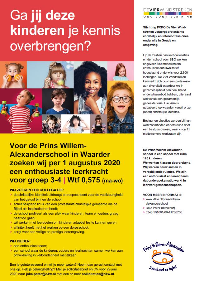 Kleine scholen met grootse ambities hebben ruimte voor jou!