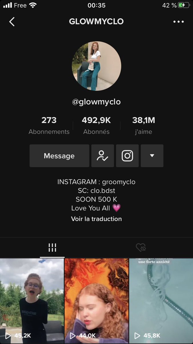 meliochiasse's tweet photo. Si elle est dans la sauce je désinstalle tik tok et tout la ! Cette fille c’est un sucre, elle est super gentille et tout, elle répond tout le temps à mes commentaires, elle donne le sourire, fin bref. Elle est adorable quoi. @glowmyclo #Balancetontiktokeur https://t.co/41EODAQ4XA