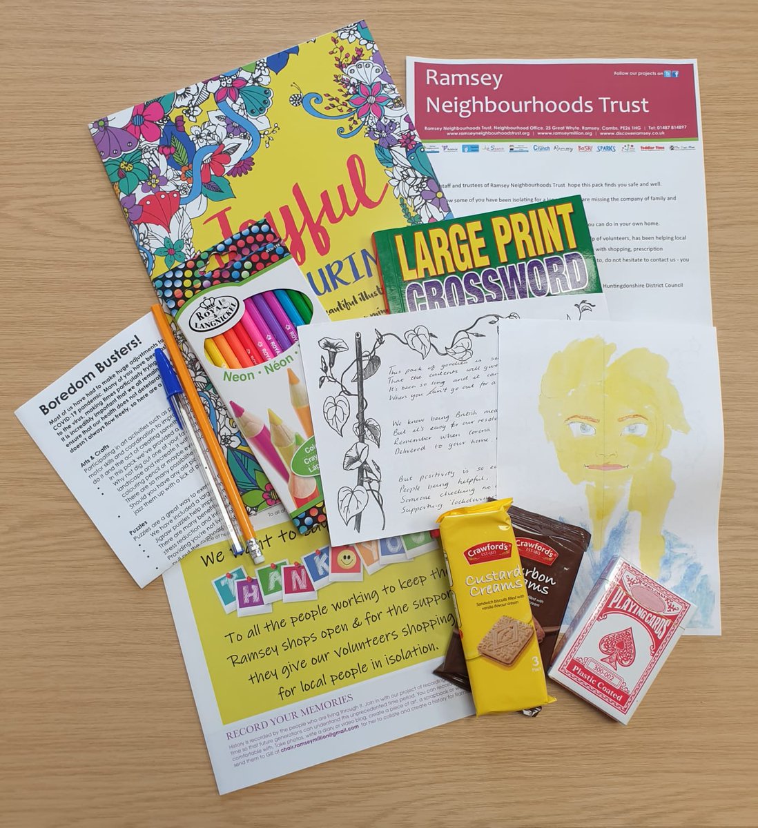 200 Bordom Buster activity packs put together &amp; distributed, by Ramsey Neighbourhoods Trust staff &amp; volunteers, to some of our 'mature' residents in isolation. Thanks to a grant from HDC Community Chest.
<a href="/huntspost/">Hunts Post</a> <a href="/huntsforum/">Hunts Forum</a> <a href="/huntsdc/">Huntingdonshire DC</a> <a href="/steve_corney/">steve corney</a> <a href="/RamseyMillionBL/">Ramsey Million BL</a>