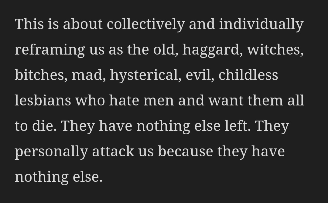 Most of you are not lesbians either, you are bored heterosexual (occasionally bisexual) women who feel that you are entitled to identify into our lives and therefore speak for us because of your hatred of men & weird fascination/romanticised notion of who we actually are. 4/