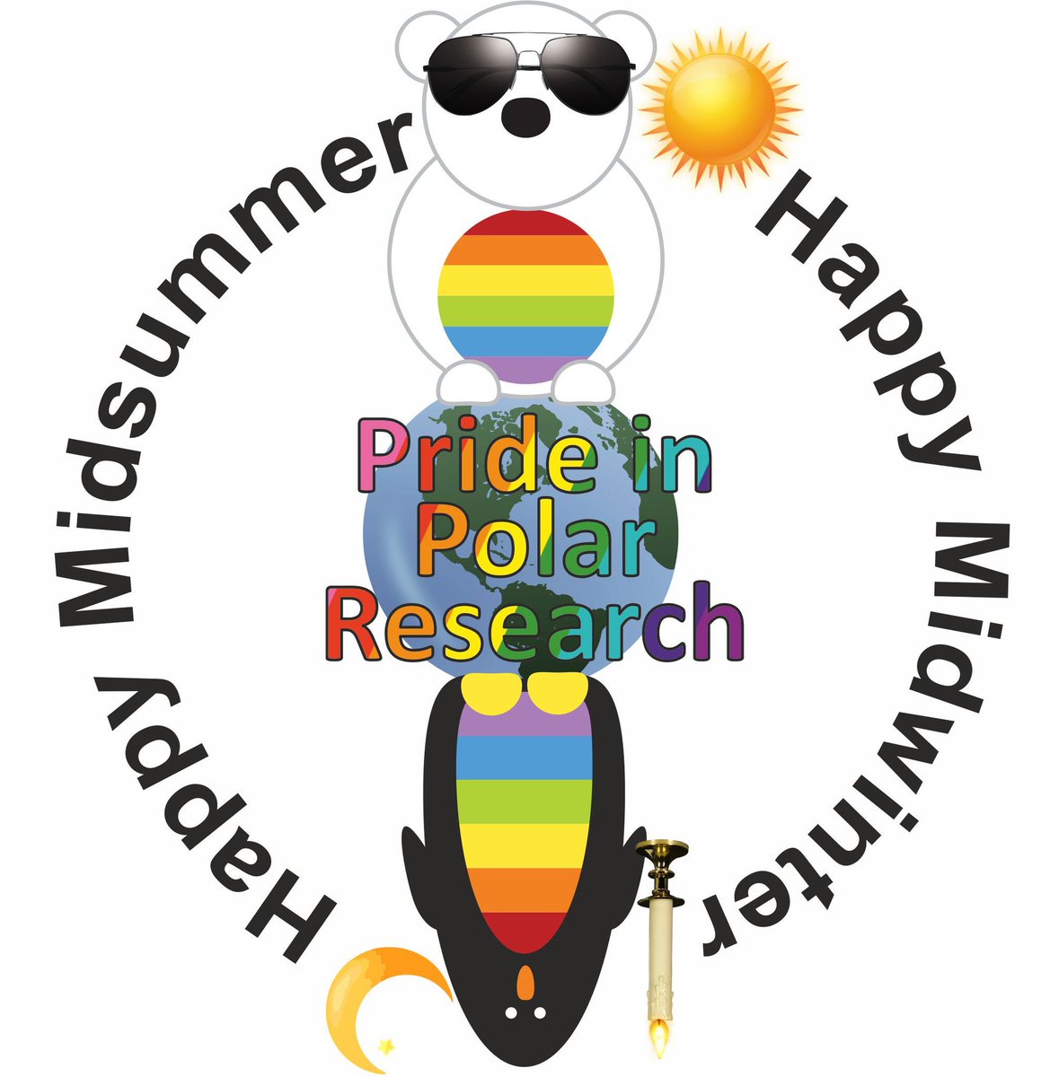 A very happy #Midsummer or #Midwinter's day to everyone in the #Arctic and #Antarctic from all at Pride in Polar Research 🌈! #MidsummersDay #MidWintersDay