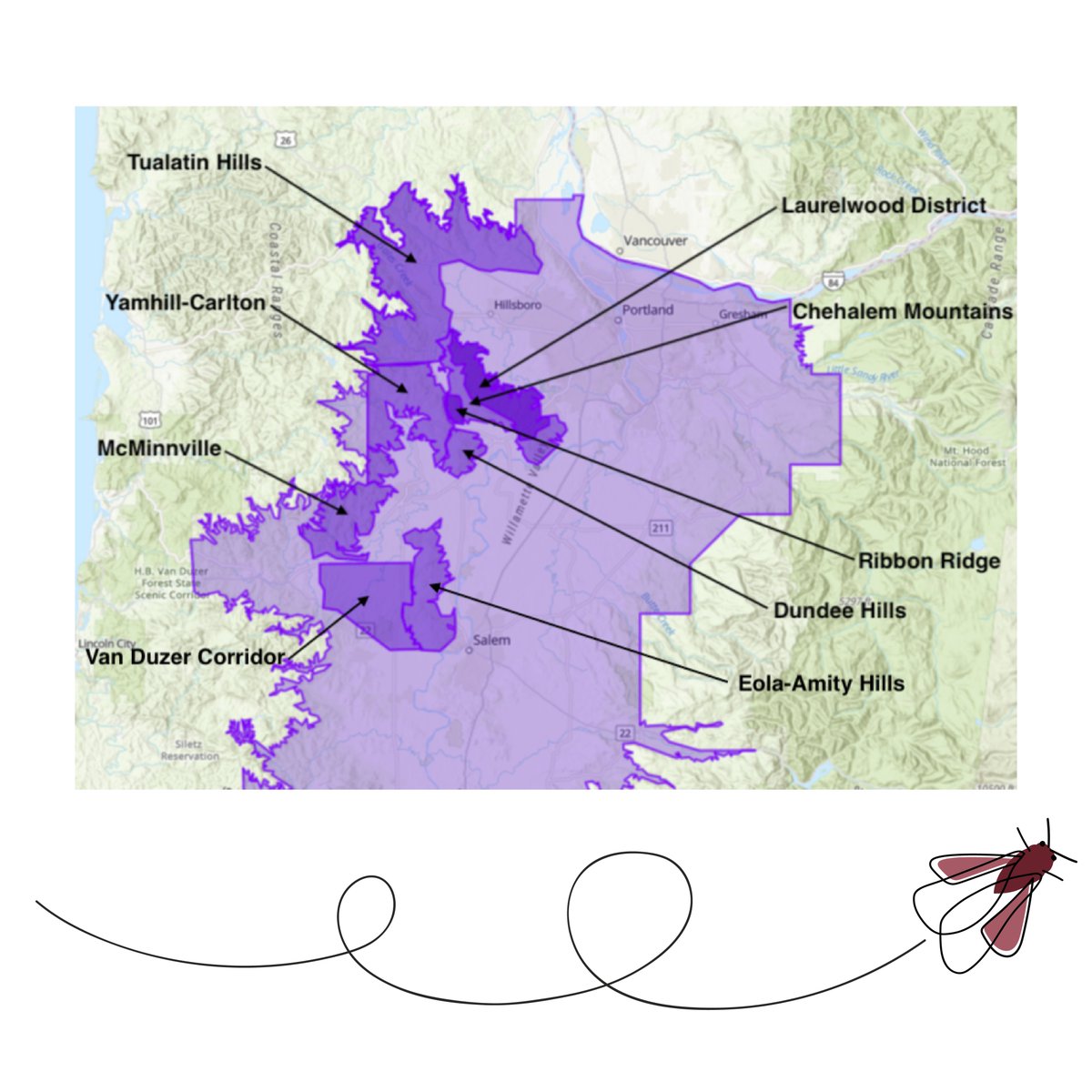 Two new AVAs has been approved in #willamettevalley --> #tualatinhills and #laurelwooddistrict 

Check the map to get a closer look...