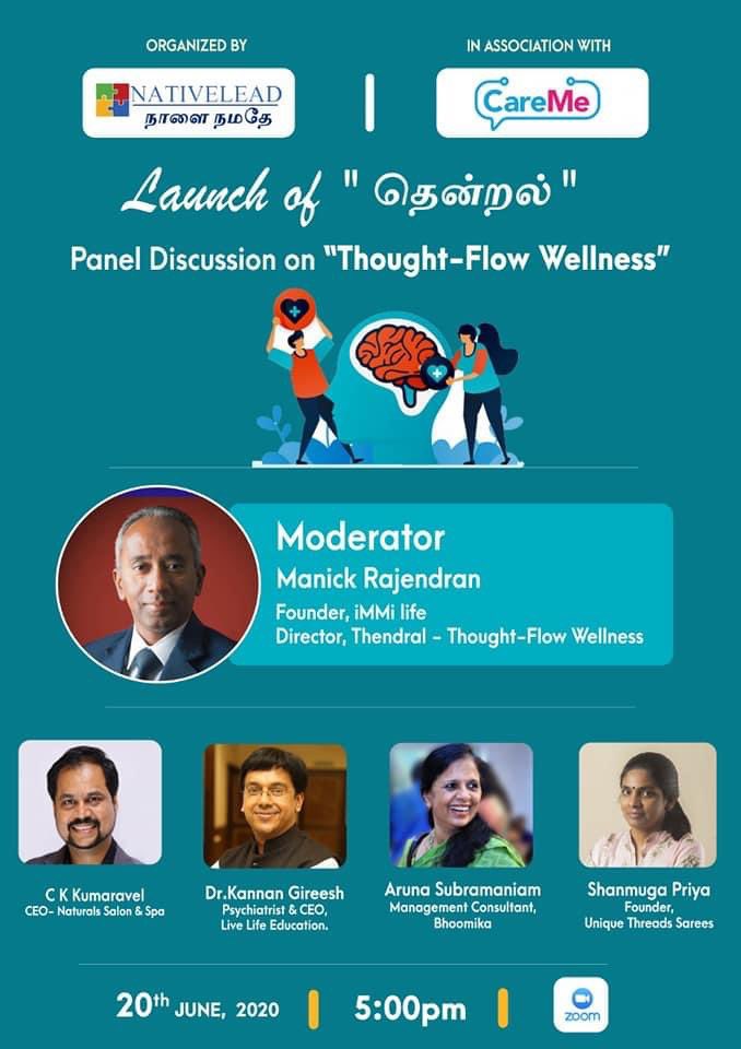 ckknaturals's tweet photo. Happy to be part of the launch of “ Thendral” program by native lead foundation to help entrepreneurs mentally &amp; psychologically during this trying times.
#NativeLead
@R_Induja @sang1983 @sureshsambandam @sivarajah_ra https://t.co/HO7l2e5mh2