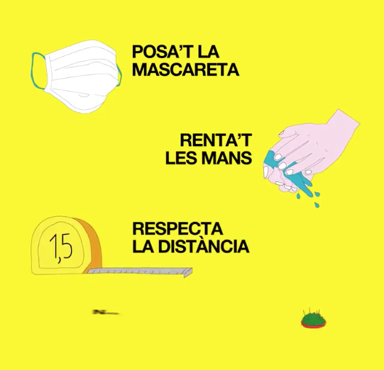 Protegeix-te! Les mesures d’higiene i seguretat segueixen sent imprescindibles 

Posa't la mascareta
Renta't les mans
Respecta la distància