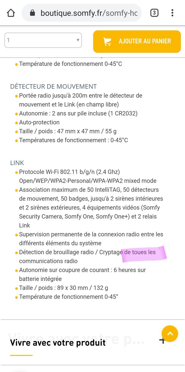 jerome__abad's tweet photo. @Somfyfr hello, je viens de me renseigner sur le Home Alarm en parcourant votre site. J'ai trouvé 3 coquilles à corriger que j'ai screenshots 😉 Ça mérite pas une petite réduction sur mon panier à 600€ ? Ou un accessoire offert 😋 Je le mets en attente 👍 merci! #somfy https://t.co/UImSetHLS3