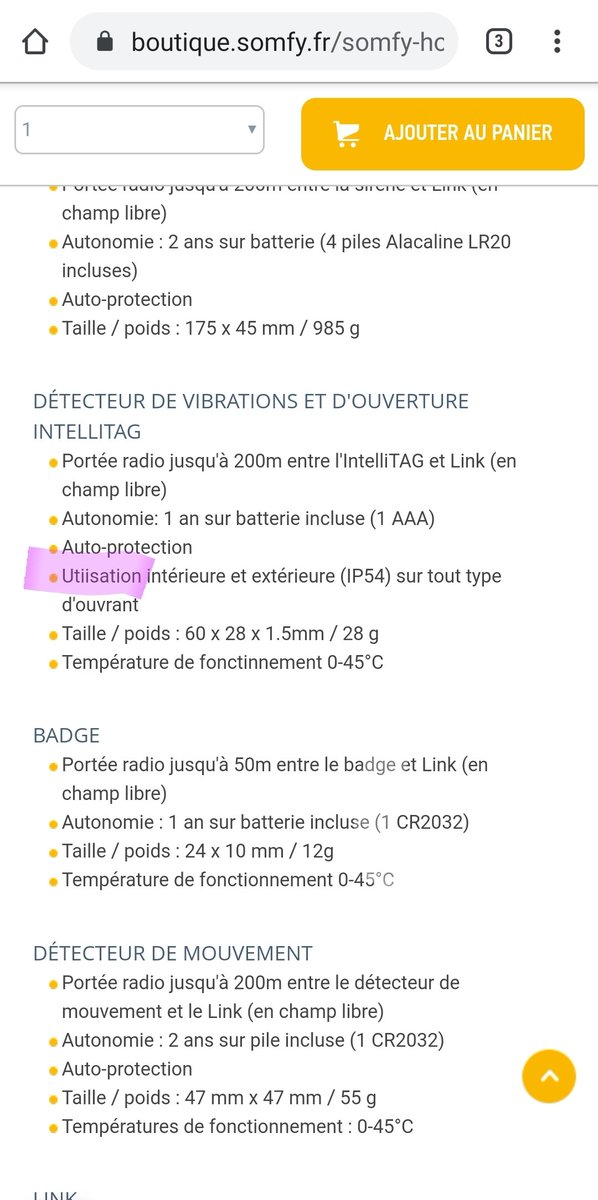jerome__abad's tweet photo. @Somfyfr hello, je viens de me renseigner sur le Home Alarm en parcourant votre site. J'ai trouvé 3 coquilles à corriger que j'ai screenshots 😉 Ça mérite pas une petite réduction sur mon panier à 600€ ? Ou un accessoire offert 😋 Je le mets en attente 👍 merci! #somfy https://t.co/UImSetHLS3