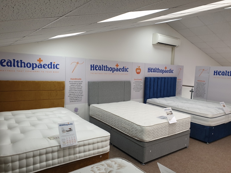 Some of the new Healthopaedic bed range is now available to view at our Marsh Barton store as well as our bed showroom in Tiverton. Great deals on full Divan sets available!
