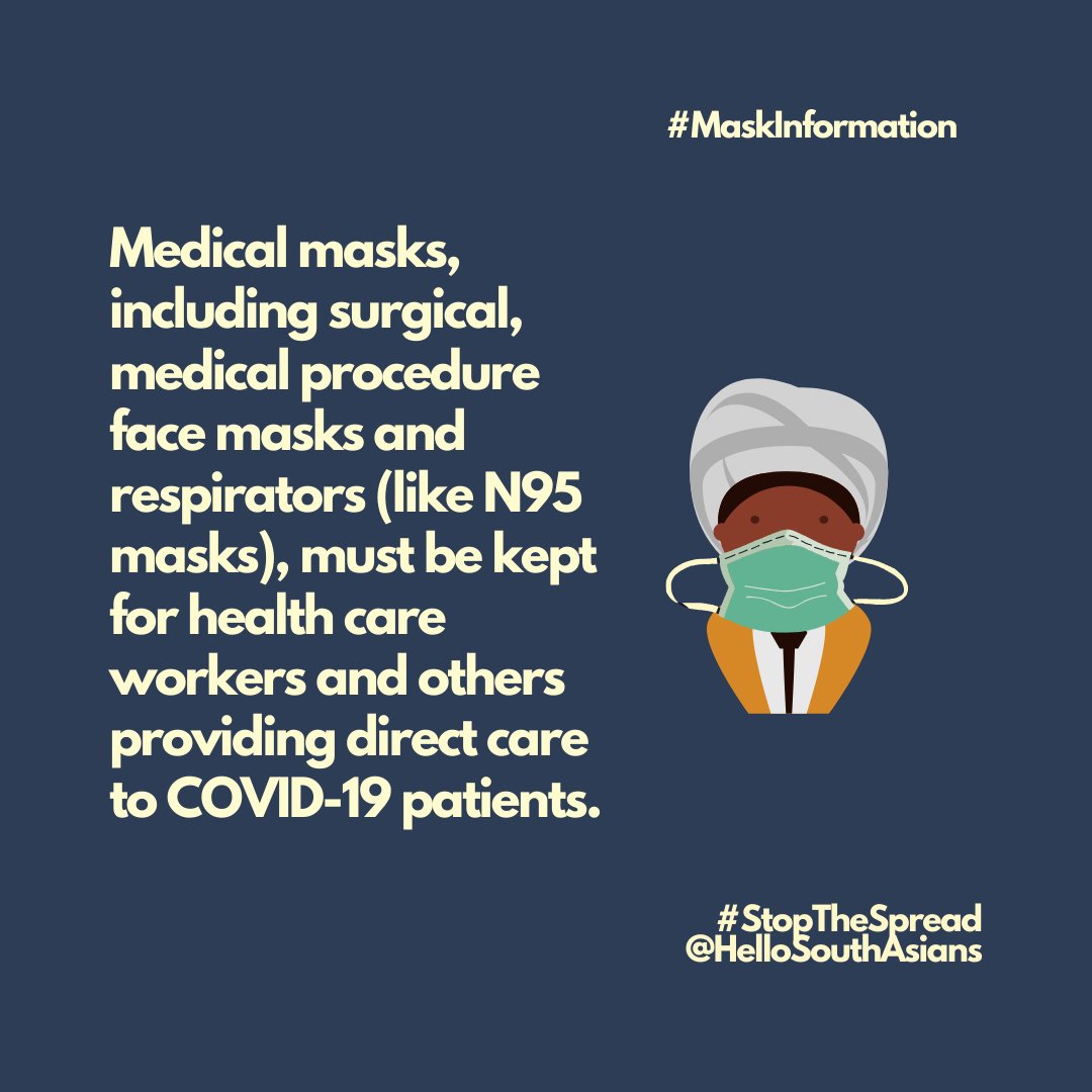 HelloSouthAsian's tweet photo. A note on MASKS during COVID-19 -- more info coming regarding at-home // non-medical masks. We @HelloSouthAsians know how stressful this time is, we just hope to provide important public health information you can share to those who need it most at this time. #HelloSouthAsians https://t.co/9K2RDZ1GaI