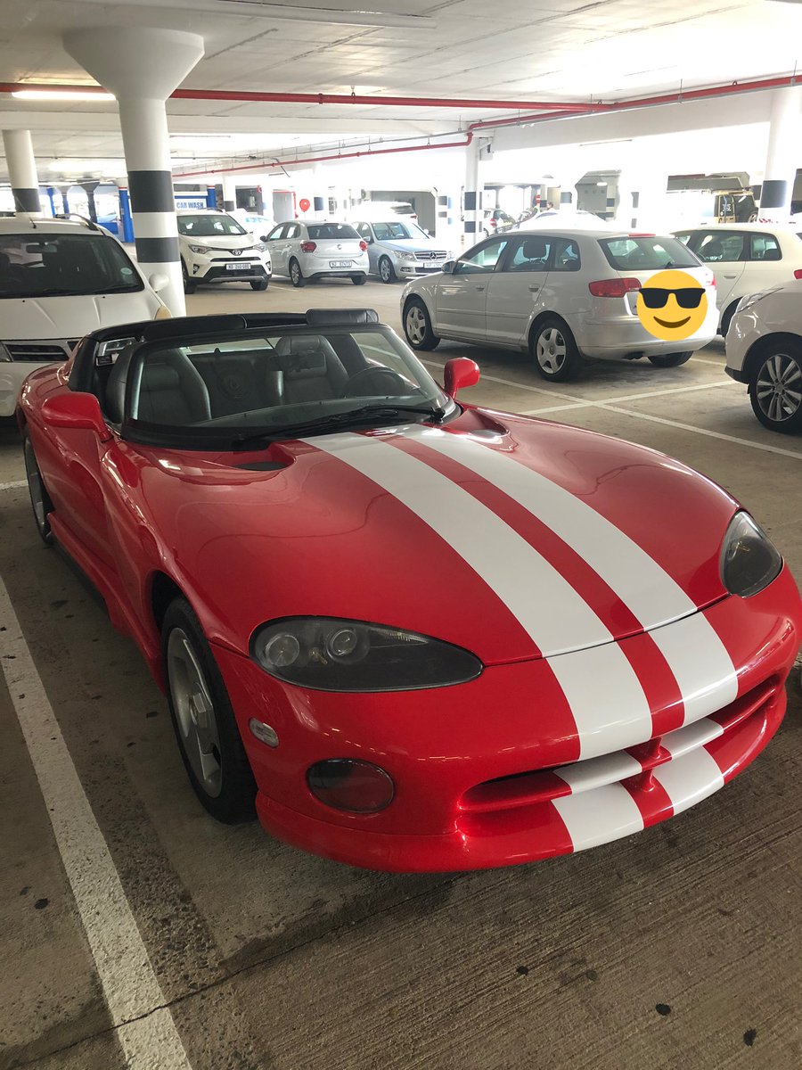 ShaunJones11's tweet photo. Didn’t know we had a #DodgeViper is SA. Spotted at La Lucia Mall in Durban #ExoticSpot @Zero2Turbo https://t.co/1EMRnDSXcb