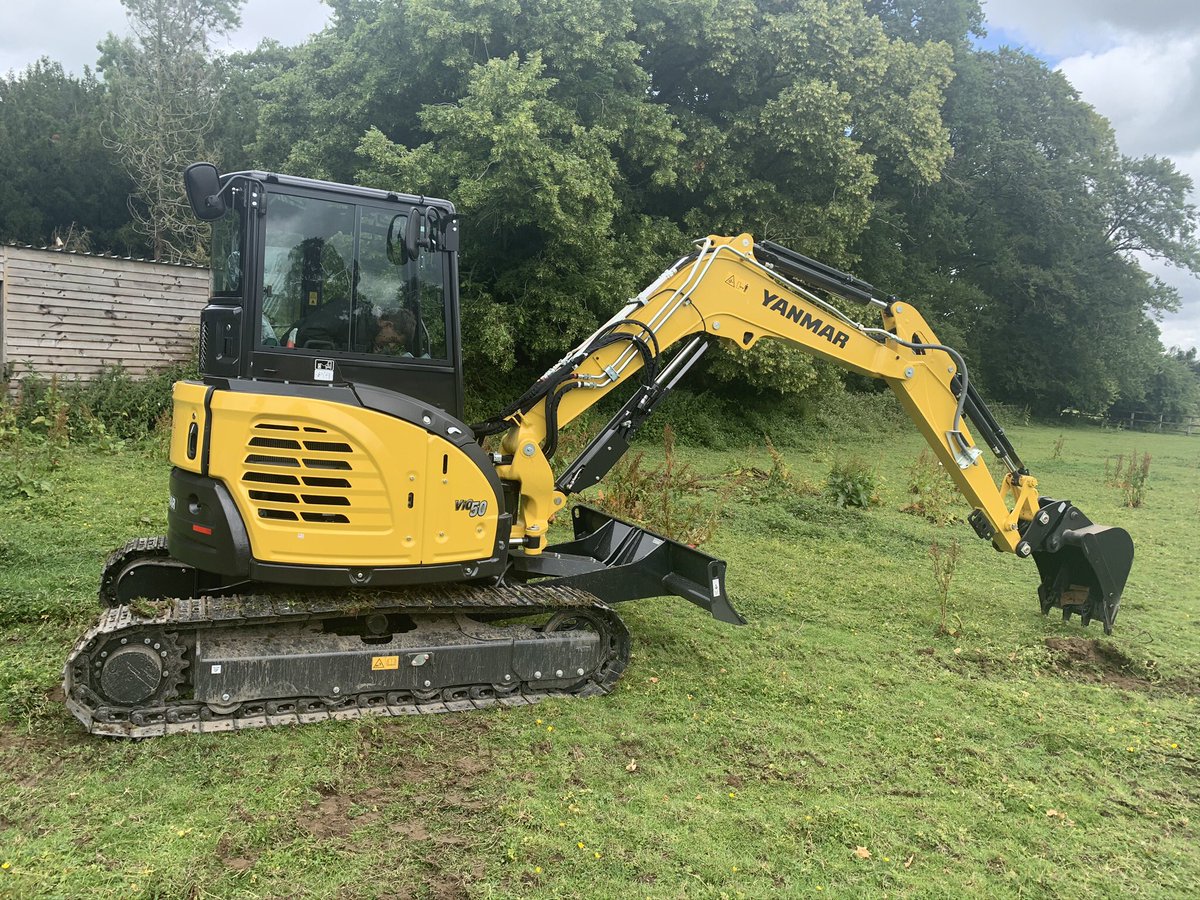 KerrStephenson's tweet photo. Out the the old in with the new. This new #Yanmar #ViO50 delivered yesterday to replace the 2017 model. Plenty in stock contact me for prices. https://t.co/YYHSC8DC4o