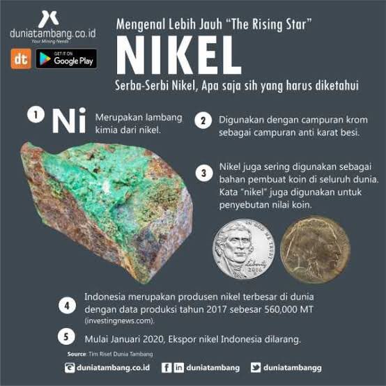 1• Seperti kita ketahui, Indonesia adalah negara dengan cadangan Nikel terbesar di dunia.Dan selama ini Indonesia hanya sbg pengekspor nikel mentah,ke China dan Eropa.Baru sejak 1/1/2020, Pemerintahan Pak Jokowi resmi menghentikan ekspor nikel. @ChusnuIChotimah  @triwul82