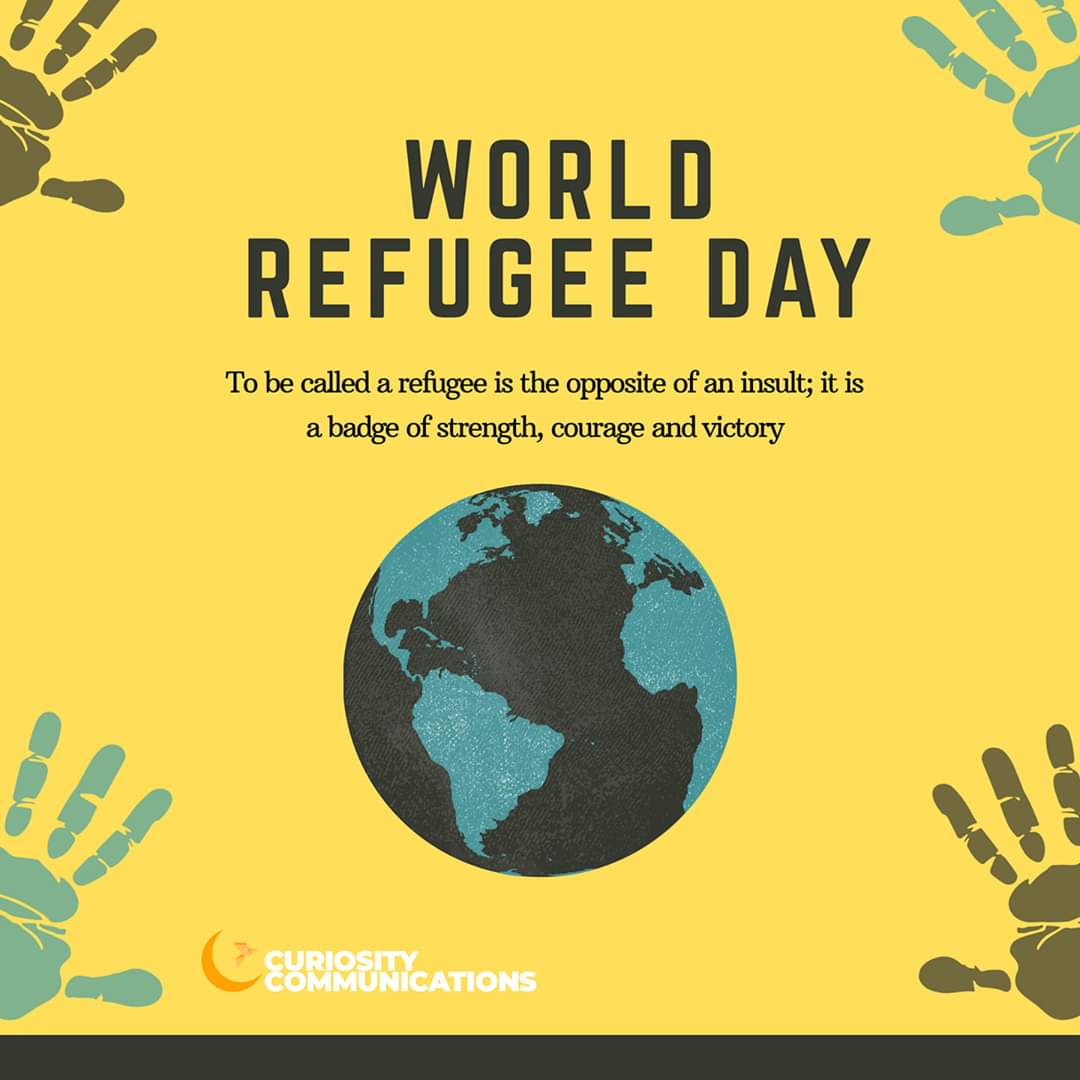 curiositypk's tweet photo. To be called a refugee is the opposite of an insult; it is a badge of strength, courage and victory.
#WorldRefugeeDay #curiositycommunications #WorldRefugeeDay2020 https://t.co/z6vkeB1ZFw