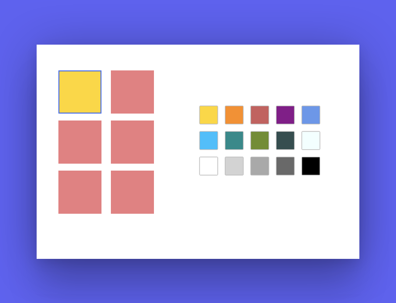 thesupercoder2's tweet image. Create a custom swatch the applies the selected color to the selected Div
Submit your code here 
ow.ly/TS7T50Ad9nz
#thesupercoder #HTMLCSSJS