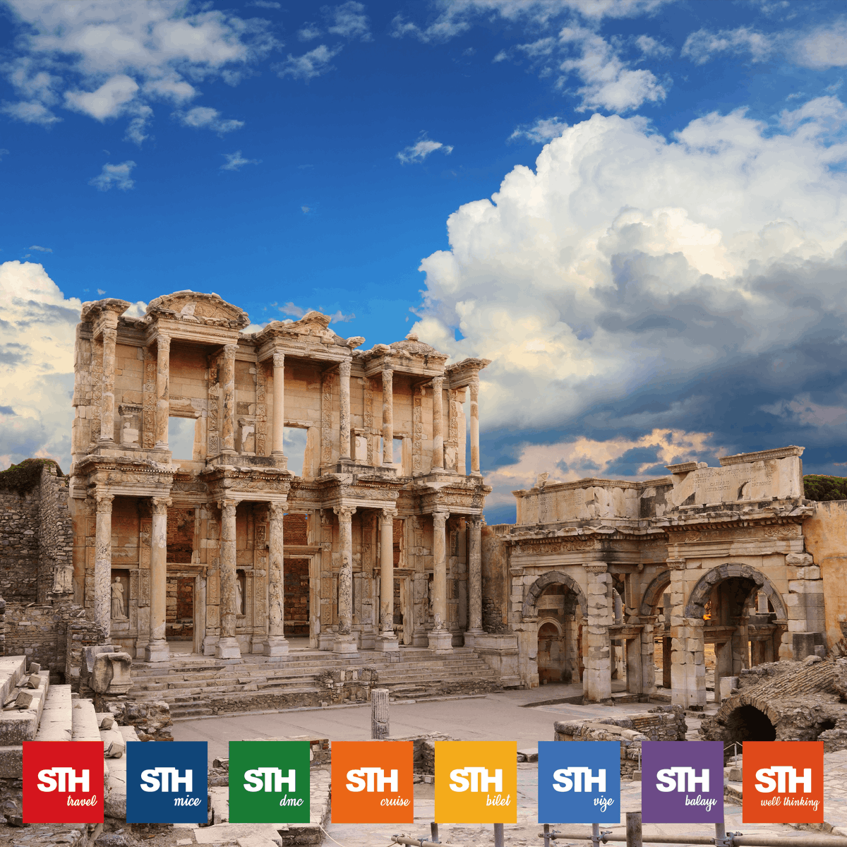 STHTeamTr's tweet photo. 2-Dünya Mirasları Listesi serimizde durağımız İzmir'in Selçuk ilçesindeki Efes. MÖ 8.600 yılında kurulan Efes,antik çağda Doğu ile Batı’nın buluştuğu ve dönemin en varlıklı şehirlerinden bir liman kentiydi.
#sthtravel #sthmice #sthdmc #sthteam #unesco #dünyamirası #efesantikkenti https://t.co/EPR9U3USET
