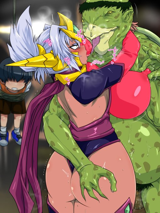 おっぱい大きいくノ一系変身ヒロインともなると河童っぽい敵に愛するショタ主君の尻子玉を抜かれて返してもらうのを条件に自分からキスするよう要求され乳首つままれつつデカ尻乱暴に掴まれたら「主が見てるのに…悔しいでもビクンビクン」って段々気持ちよくなっちゃうのもよくあることですよね。 