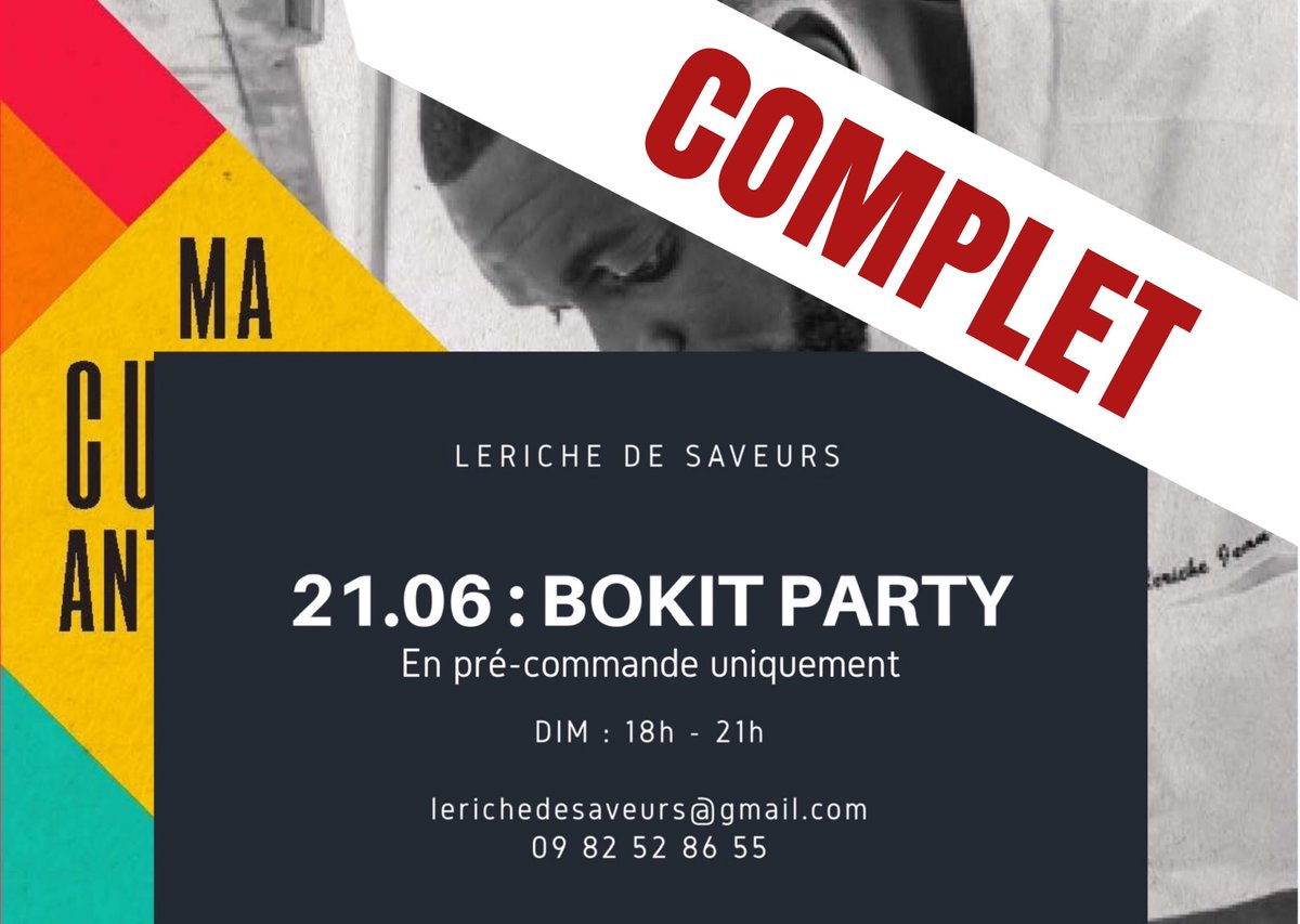 Lé zanmi, c’est COMPLET pour la BOKIT PARTY de demain ! Nous n’acceptons plus de pré-commande. Un grand merci à tous 🔥 #Toulouse