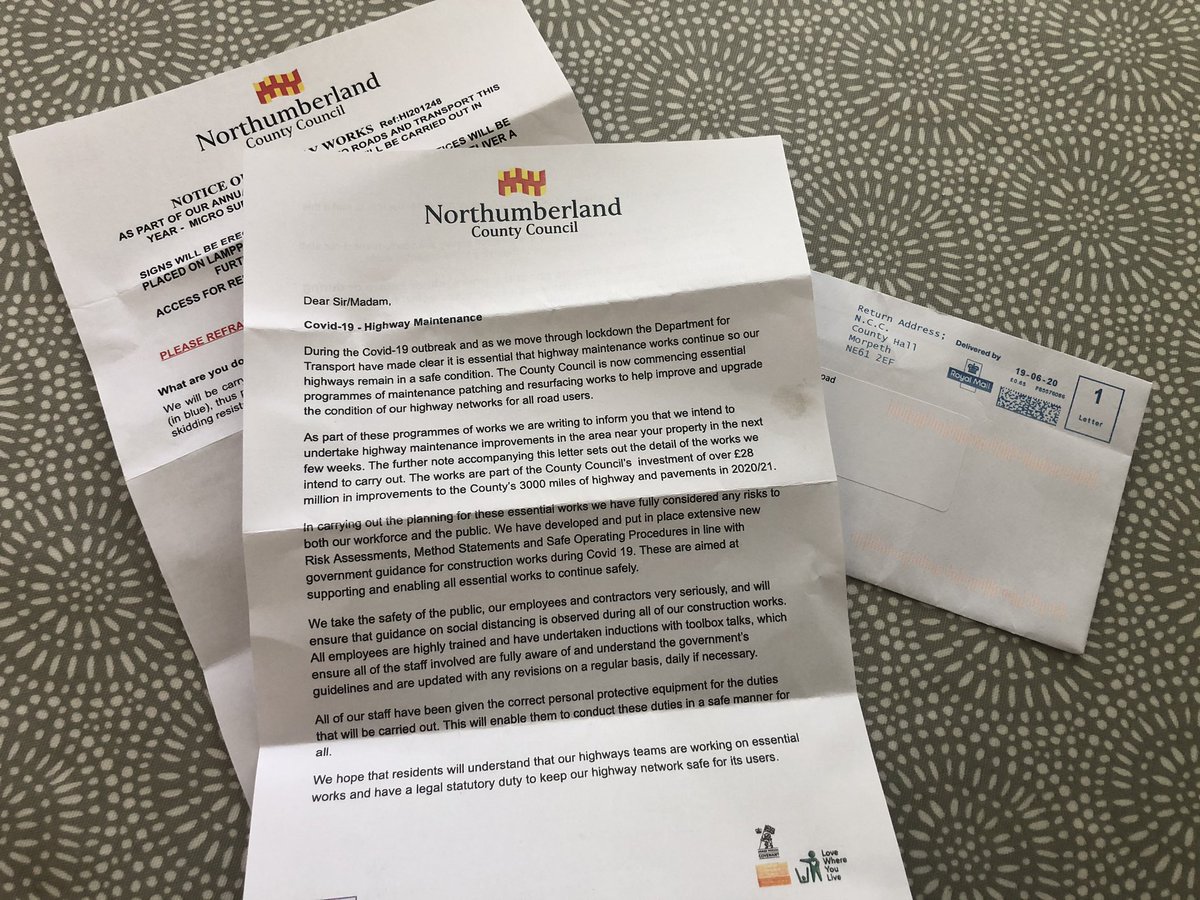 djcaptaincave's tweet photo. @N_landCouncil I have received this in the post today informing me of roadworks, after receiving one posted through my door on Monday and after the work has been carried out. Is this a waste of council money? https://t.co/V7p0D78TSL