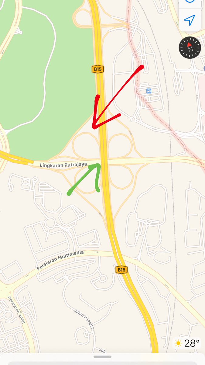 AizaAzri's tweet photo. Be careful! Pagi tadi around 11.30 saya otw to Presint9 from cyber, dh drive slow, tapi kereta tiba2 berpusing di exit bertanda merah tu. Nasib baik kt belakang tkda kereta lain masa tu. Lepas tu ada kancil plate WVC berhenti and ckp dgn walkie talkie approach i 
@Twt_Cyberjaya https://t.co/sCmBjuwLLm
