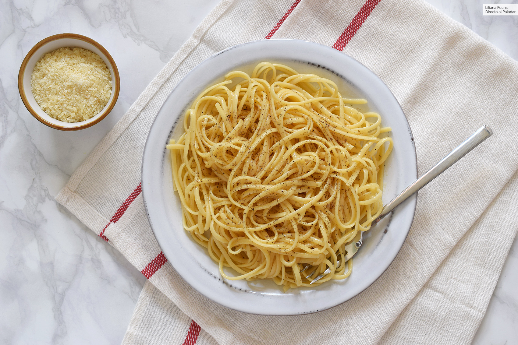 Pasta con gambones