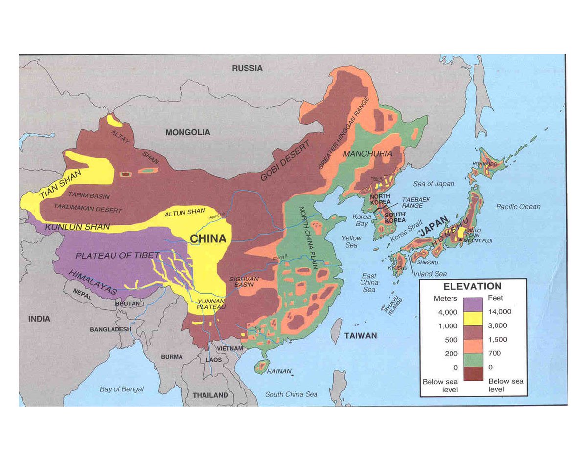 The most important aspect of a country's architecture is its geography.China is a large country with a very diverse topography like mountains, plateaus, deserts, etc. Most of the people lived in the Central Plains (Zhongyuan region) which went on to define Chinese civilization.