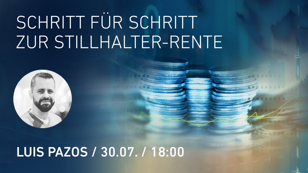 baresistwahres's tweet image. Veranstaltungshinweis – Gratis-Webinar bei CapTrader: Schritt für Schritt zur Stillhalter-Rente Zum Sommerauftakt veranstalte ich in Zusammenarbeit mit CapTrader für alle interessierten Anleger ein weiteres… dlvr.it/RZ15yn #Finanzwissen #Veranstaltung #CapTrader