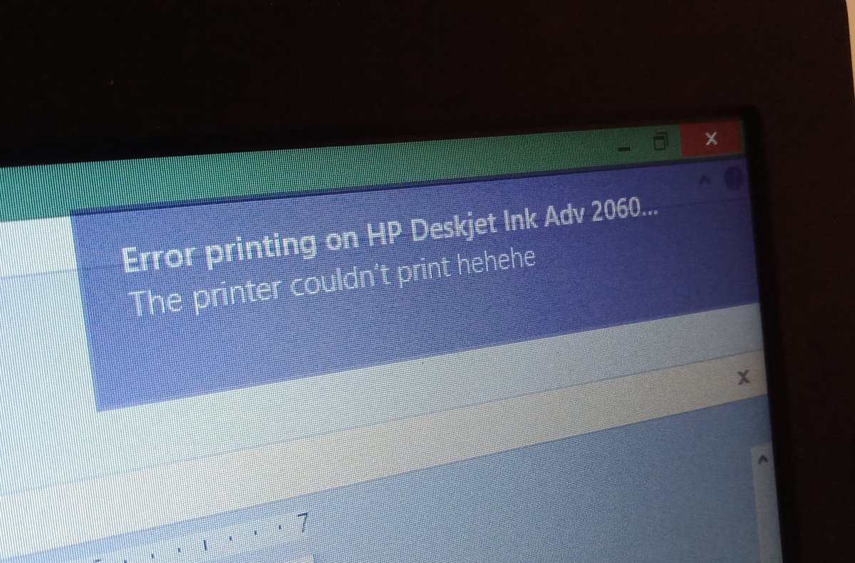 vsualino's tweet photo. i named my file "hehehe" then the laptop said "the printer couldn't print hehehe" HAHAHAHBSNSN https://t.co/bbiYKfN63x