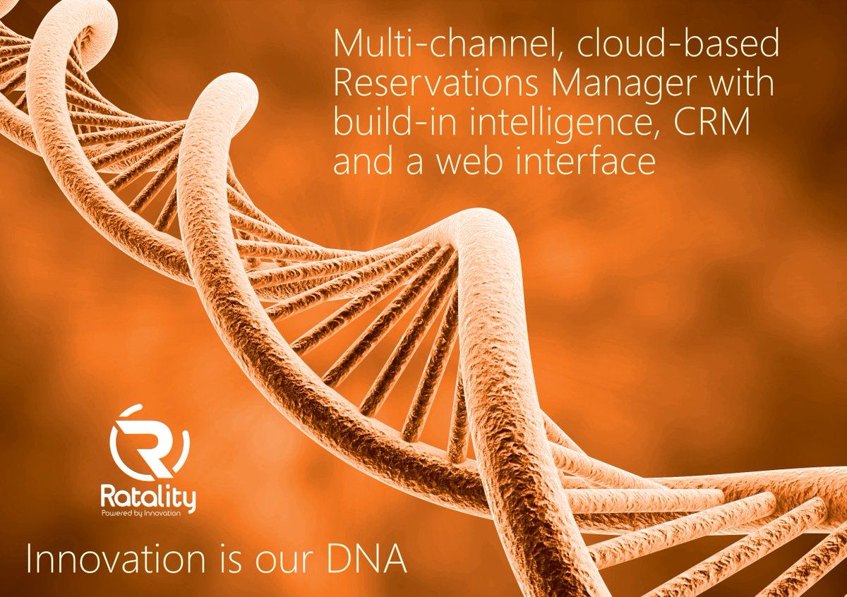 Ratality (@ratality1) on Twitter photo Ratality's multi-channel, cloud-based
 Reservations Manager with
 build-in intelligence, CRM 
and a web interface
#InnovationIsOurDNA Ratality's multi-channel, cloud-based
 Reservations Manager with
 build-in intelligence, CRM 
and a web interface
#InnovationIsOurDNA