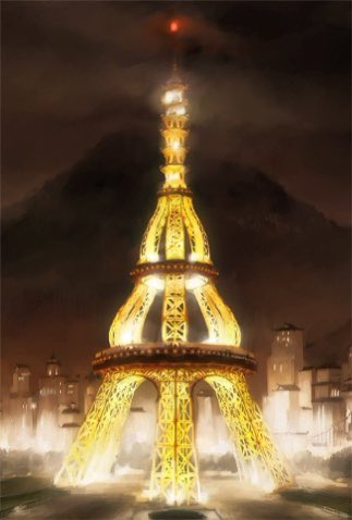 Point is that I don’t understand why the primary influence for the New Republic city hall is the German Reichstag? Or why they seem to have a Eiffel Tower knockoff (is this a reference to the Tokyo tower that’s in the background of many anime)?
