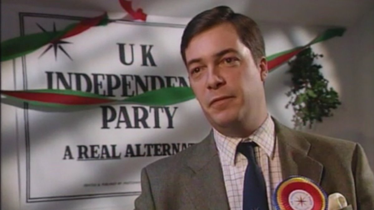 But of course you can't change anything in opposition, you need to be in government to make a difference, it's a two-party system, blah. Someone should have told young Nigel