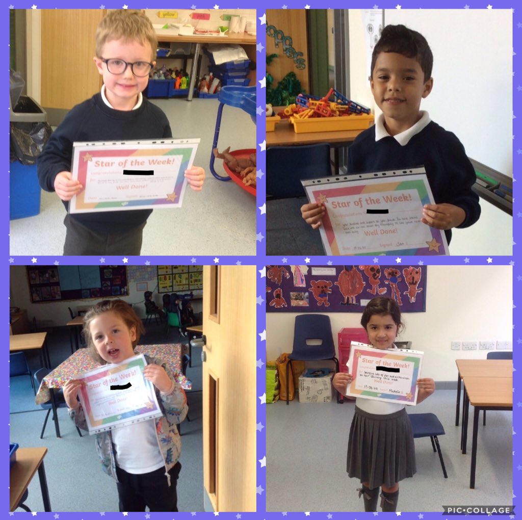 GBS_Foundation's tweet photo. A huge congratulations to our four group stars! What a brilliant week you have all had. We've had some super learning at home this week too. Well done to all of our stars at home ⭐️ https://t.co/hUIR4kql0e