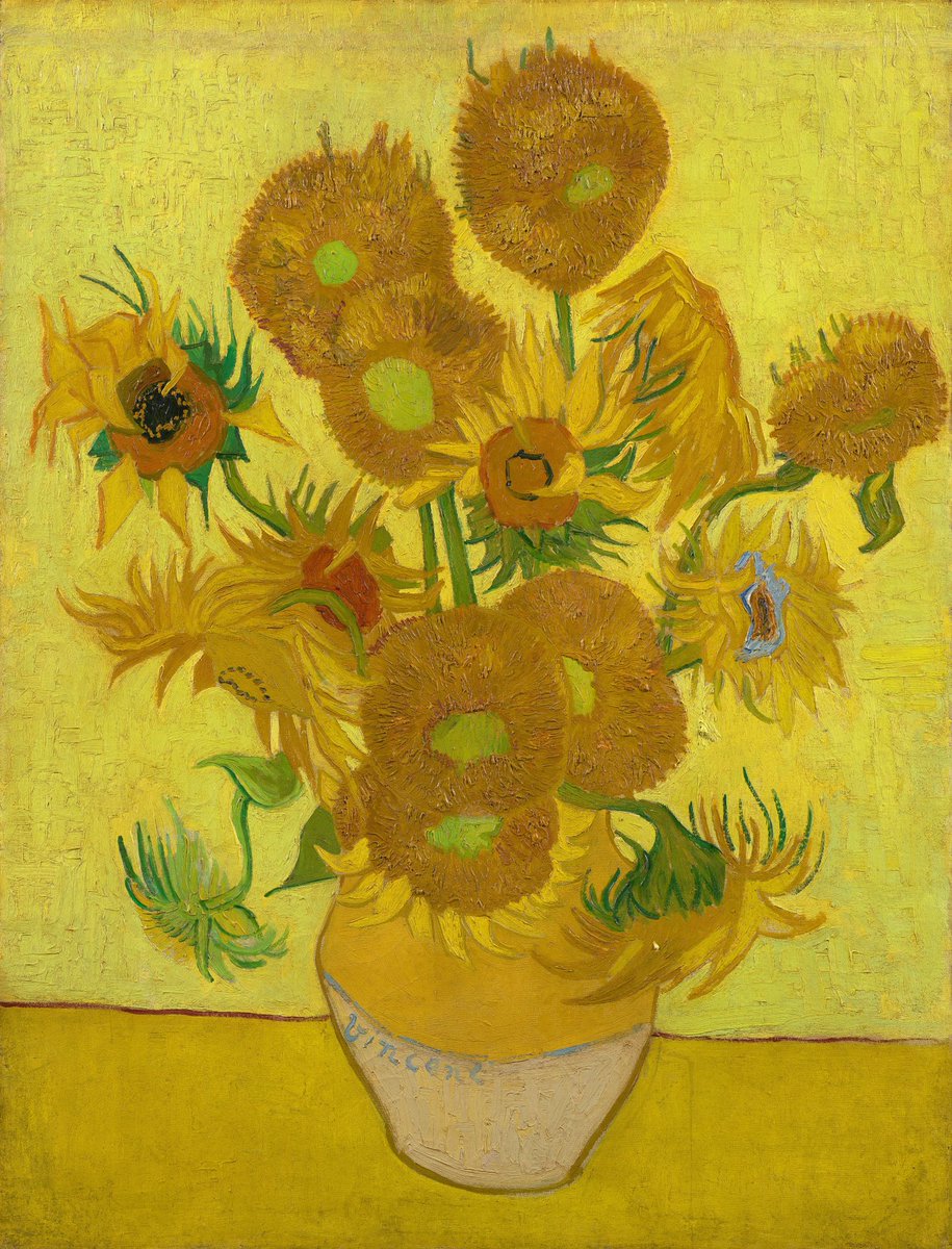 20. Sunflowers, Vincent Van Gogh, 1887