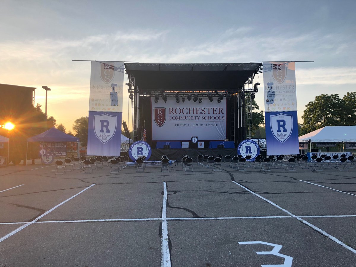 The sun is rising at Borden Park! Today is the culmination of thirteen years of learning and growth. Congratulations RCS class of 2020! #RCSgraduation2020 #classof2020 #RCSpride