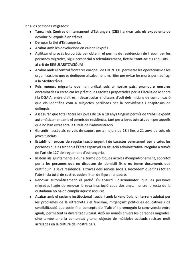 Avui és 20 de juny, Dia Mundial de les Persones Refugiades.
Des de la Plataforma Ciutadana de Suport a les Persones Refugiades i Migrades a Sabadell hem elaborat un manifest amb les reivindicacions per un dia com aquest.
Seguim treballant per les persones refugiades i migrades!