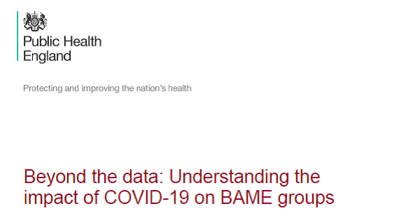 DerekAOReilly's tweet photo. Public Health England report: Beyond the data- #COVID19 and #BAME groups. #bamereport 

Increased risk of exposure; acquisition; complications and death. Longstanding inequalities exacerbated.

https://t.co/ZyvabnVHyF https://t.co/hgvV6L0VWI