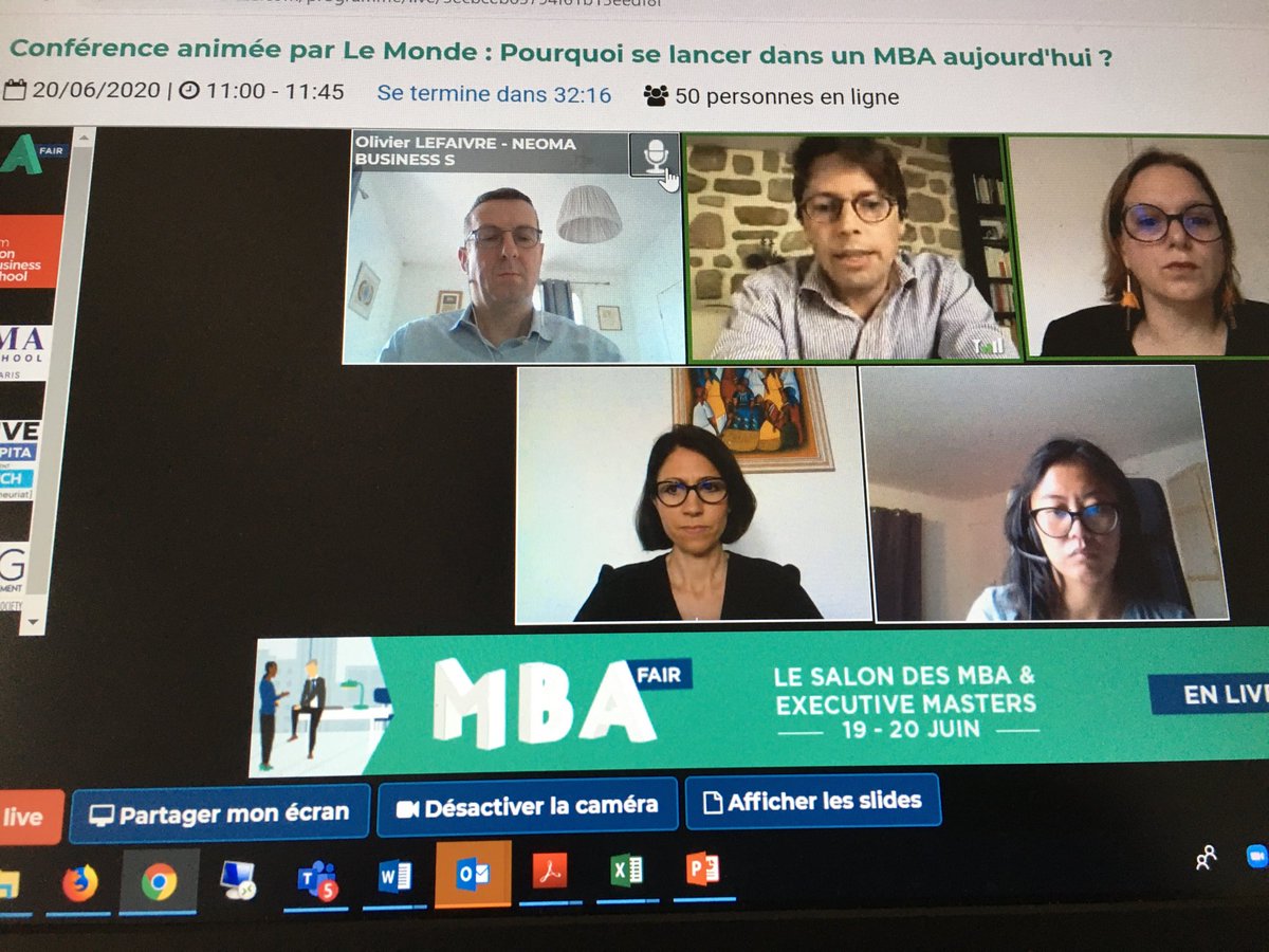 olefaivre's tweet photo. Conférence @leMonde «Pourquoi se lancer dans un MBA aujourd’hui? » « Faire un Executive MBA chez @NEOMAbs : une expérience qui transforme, permet de mieux se connaître, gagner en confiance, développer son réseau et son employabilité » #emba #executiveducation https://t.co/yMbgDcW1Be