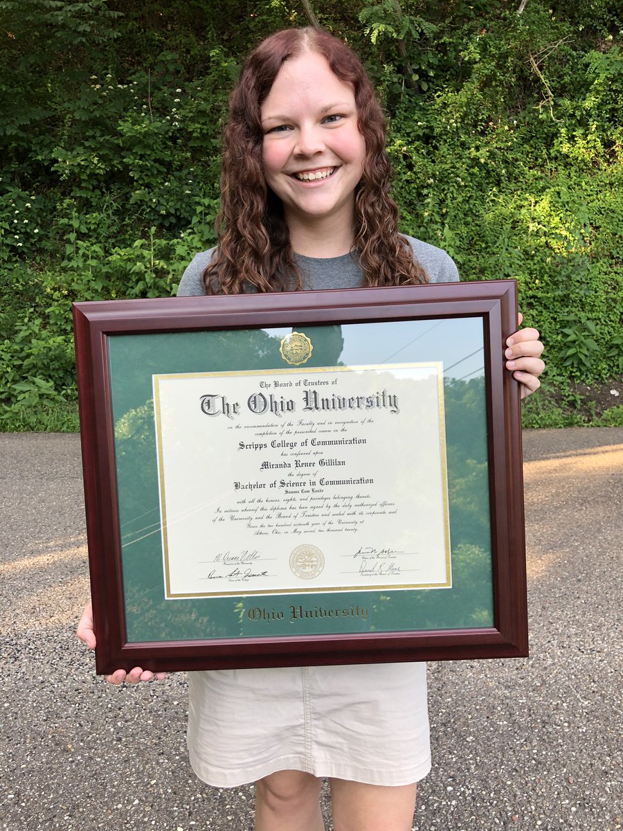 vicgillilan's tweet photo. Well I guess it’s official now. So proud of this girl!!! Bachelor’s degree ✔️ now starting on her Masters. @mirandagillilan @OHIObso @ohiou @OhioParents https://t.co/KjIFJPiJES