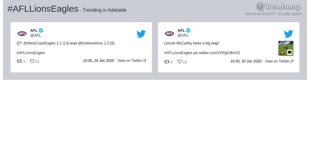 TrendsAdelaide's tweet photo. #afllionseagles is now trending in #Adelaide

https://t.co/QvuLylXXCg https://t.co/lg3hiI3PtH