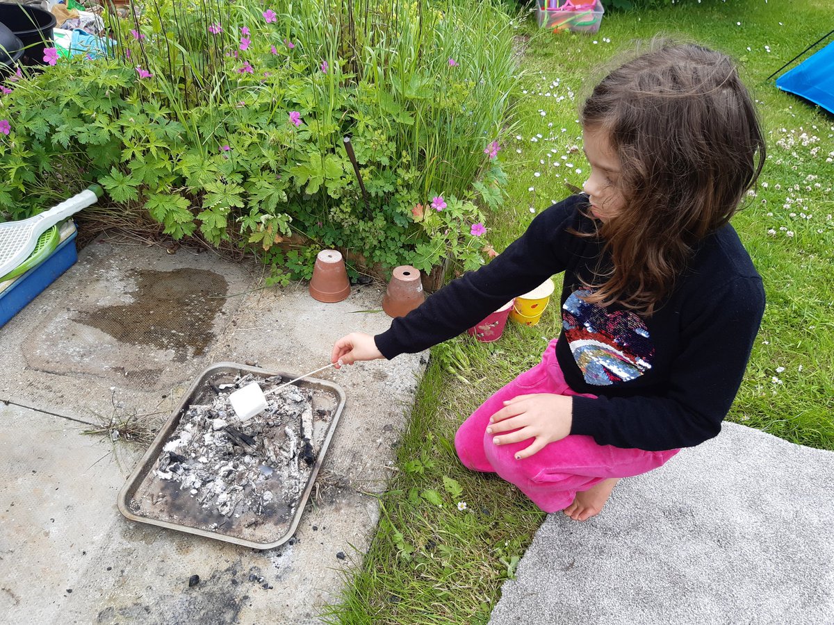 LeiLauraLei's tweet photo. @OrmistonPrimary M did firelighting this week for #RookieAtHome - specially for toasting these Mega Mallows! We also finally had our "P3 camp". https://t.co/w857uaudj2