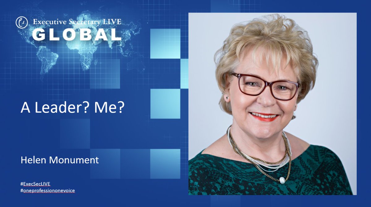 lucybrazier's tweet photo. She's just moved into training full time. Not retired but rewired she tells me! Her session 'A Leader? Me?' is wonderful. I am so looking forward to the reaction to @HelenMonument #ExecSecLIVE https://t.co/kBzfIb0pSM