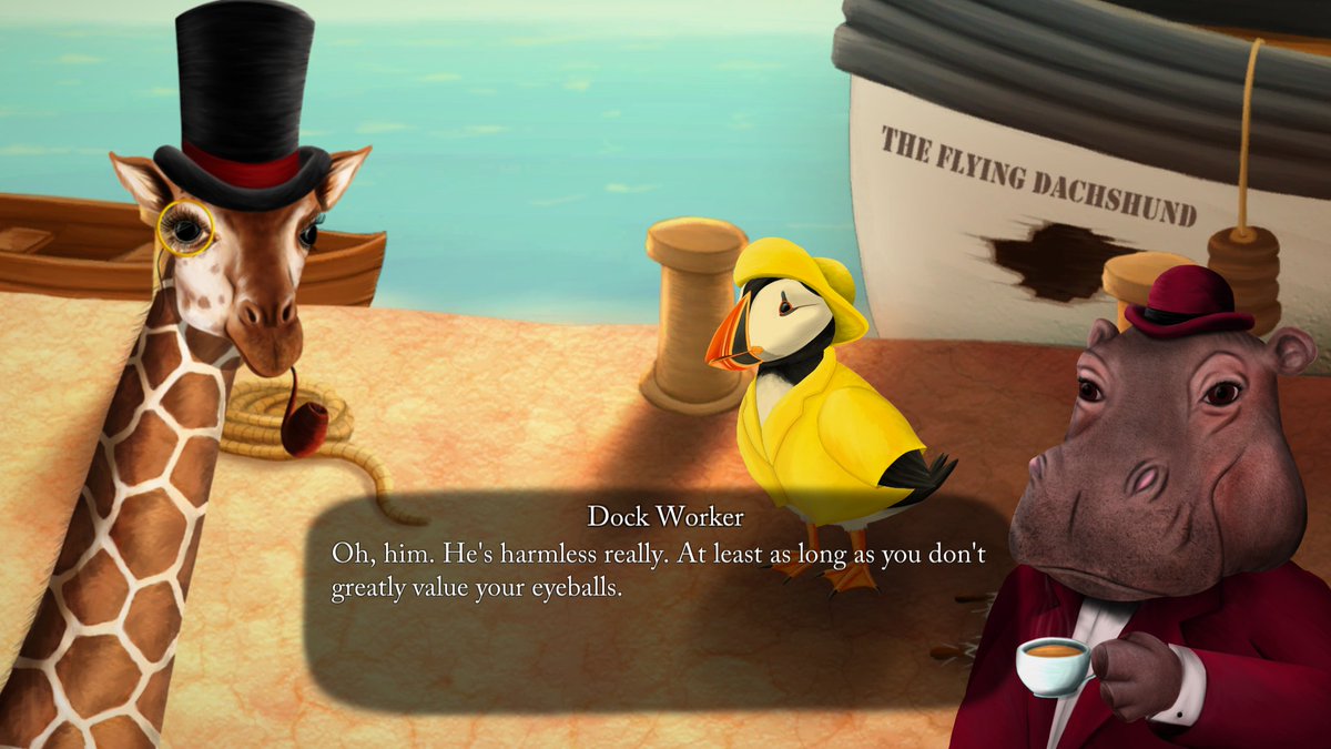 Lord Winklebottom Investigates by  @cavemonsters: A funny anthropomorphic detective point and click adventure - involves a little puffin in a raincoat and a joke towards the end of the demo that caught me off guard and got a genuine laugh.  https://store.steampowered.com/app/1024160/Lord_Winklebottom_Investigates/