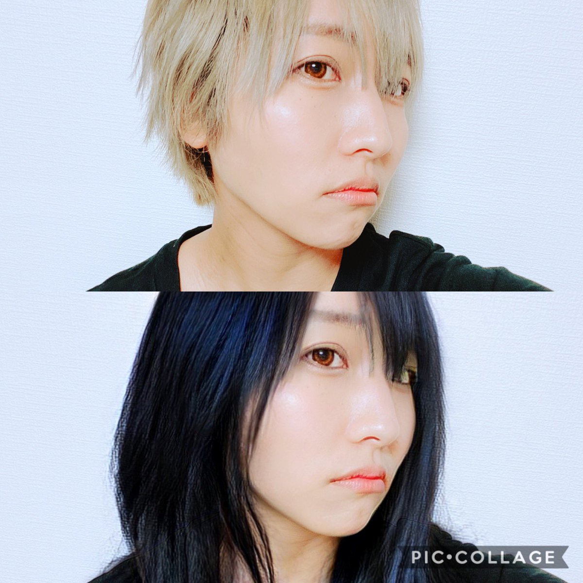 かみしき　f3キャンバス　銀髪ショート　黒髪ロング　不良少女 長谷川美子 Yoshiko Hasegawa on X: 
