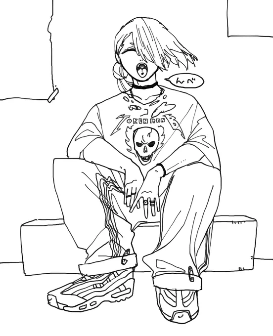 現パロ落書き 
