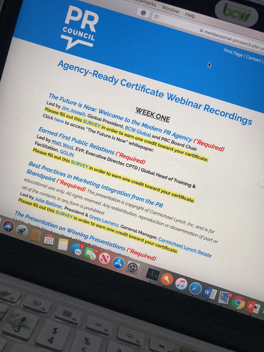 _KatMoore_'s tweet photo. Weekend plans made: Catch up on @PRCouncil webinar recordings to earn my #AgencyReady Certificate 💪🏼 Let’s get it! 😎 https://t.co/wRpXJCFL7N