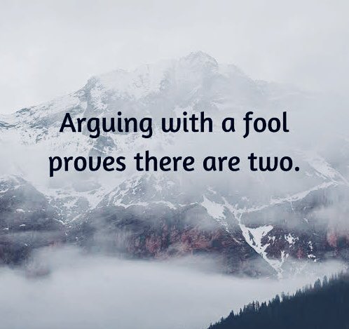 BitterTrueWords's tweet photo. Arguing with a fool.. https://t.co/OEawyjt4mO