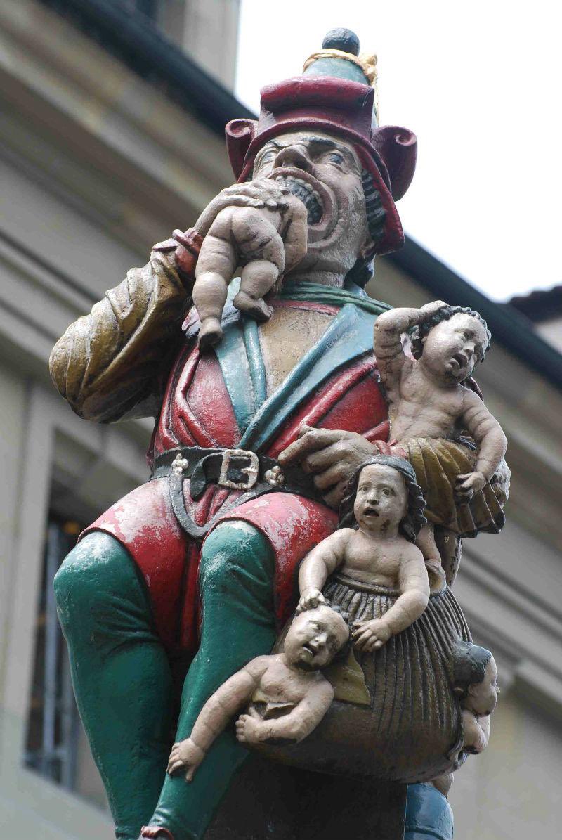This is Switzerland's Kindlifresserbrunnen - which literally means child eaten fountain. It is in the city of Bern.